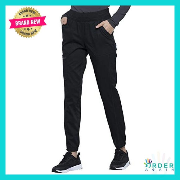 Jogger Scrub Pants Ultra Soft Stretch Medical Uniform Petite Fit Five Pocket - Picture 3 of 8